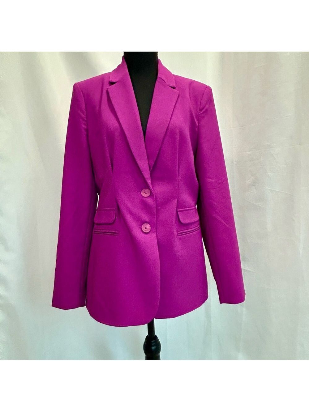 Dynamite magenta purple tailored single breasted blazer Sz M NWOT - Picture 10 of 10